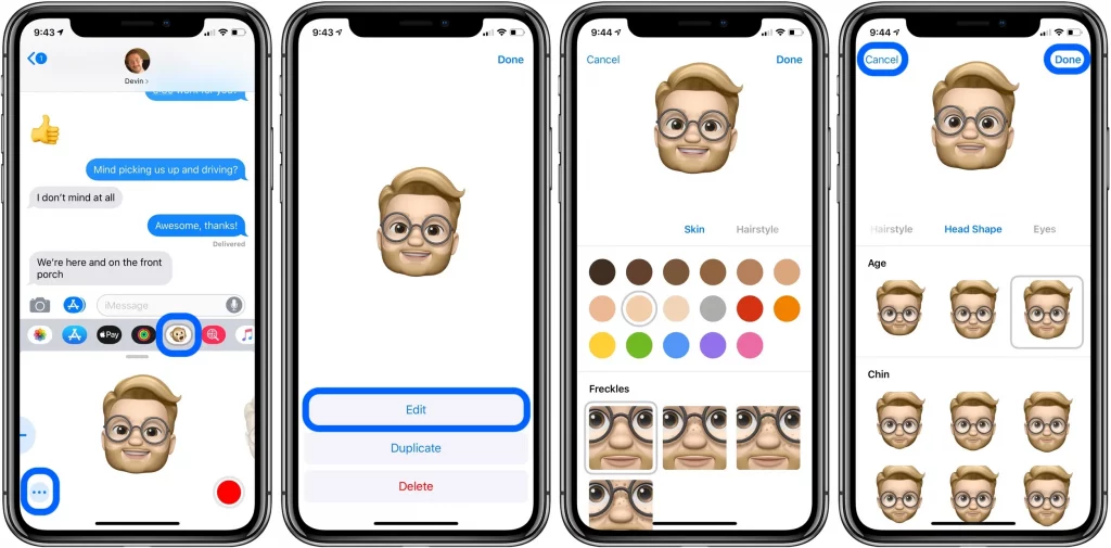 memoji on iPhone