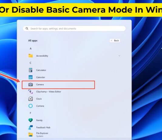 Quick Tips-Enable Or Disable Basic Camera Mode In Windows 11 enable or disable basic camera mode in windows 11