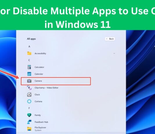 Quick Tips -Enable Or Disable Multiple Apps To Use Camera In Windows 11 enable or disable multiple apps to use camera in windows 11