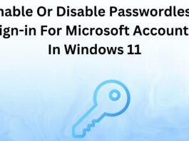 Enable Or Disable Passwordless Sign-in For Microsoft Accounts In Windows 11 enable or disable passwordless sign in for microsoft accounts in windows 11