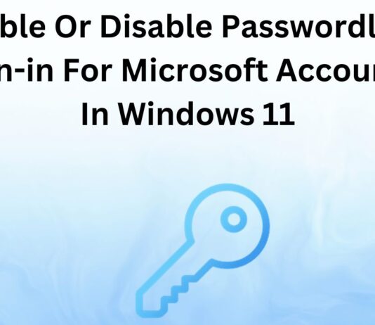 Enable Or Disable Passwordless Sign-in For Microsoft Accounts In Windows 11 enable or disable passwordless sign in for microsoft accounts in windows 11