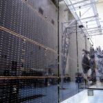 Media Invited to NASA’s Europa Clipper Launch Event A close up image of a set of massive solar arrays measuring about 46.5 feet (14.2 meters) long and about 13.5 feet (4.1 meters) high on NASA’s Europa Clipper spacecraft inside the agency’s Payload Hazardous Servicing Facility at Kennedy Space Center in Florida.