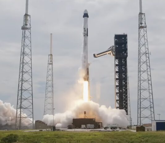 Crew Launched to ISS via Falcon 9 from SLC-40 Falcon 9 sends new crew to ISS on first crewed launch from SLC-40