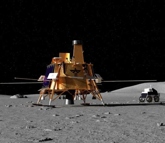 Future Firefly Launch to Carry More NASA Tech to Moon A rendering of Firefly’s Blue Ghost lunar lander and a rover developed for the company’s third mission to the Moon as part of NASA’s CLPS (Commercial Lunar Payload Services) initiative.