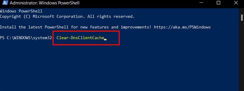 Flush DNS Cache In Windows 11