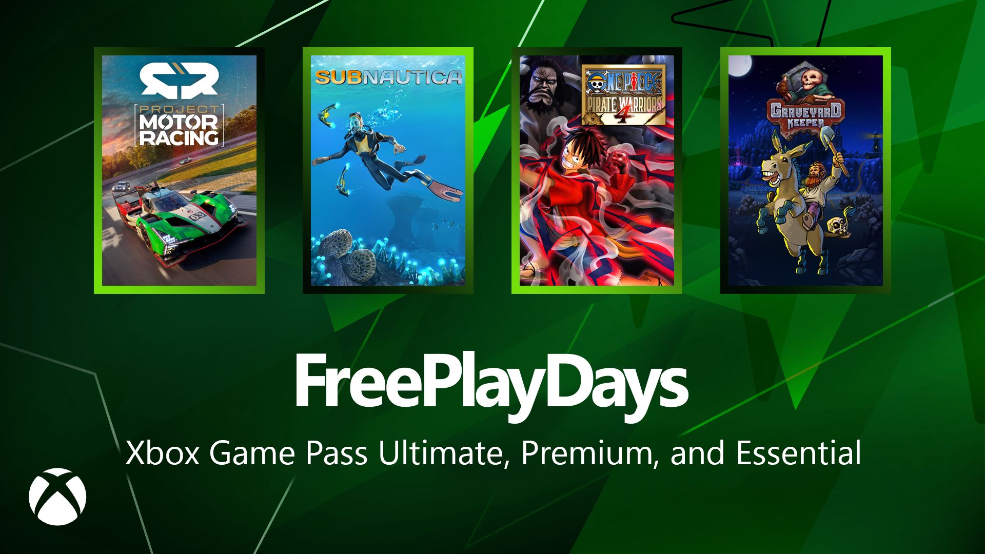 Free Play Days – Subnautica, One Piece: Pirate Warriors 4, Project Motor Racing and Graveyard Keeper - Xbox Wire