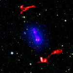 NASA’s Chandra Detects Imminent Galaxy Cluster Collision Observations from Chandra and other telescopes have captured a powerful cosmic event: two galaxy clusters have collided and are now poised to head back for another swipe at each other. Galaxy clusters are some of the largest structures in the Universe held together by gravity. In these images, X-rays from Chandra and ESA’s XMM-Newton have been combined with LOFAR data and an optical image from Pan-STARRs of the stars and galaxies in the field of view.