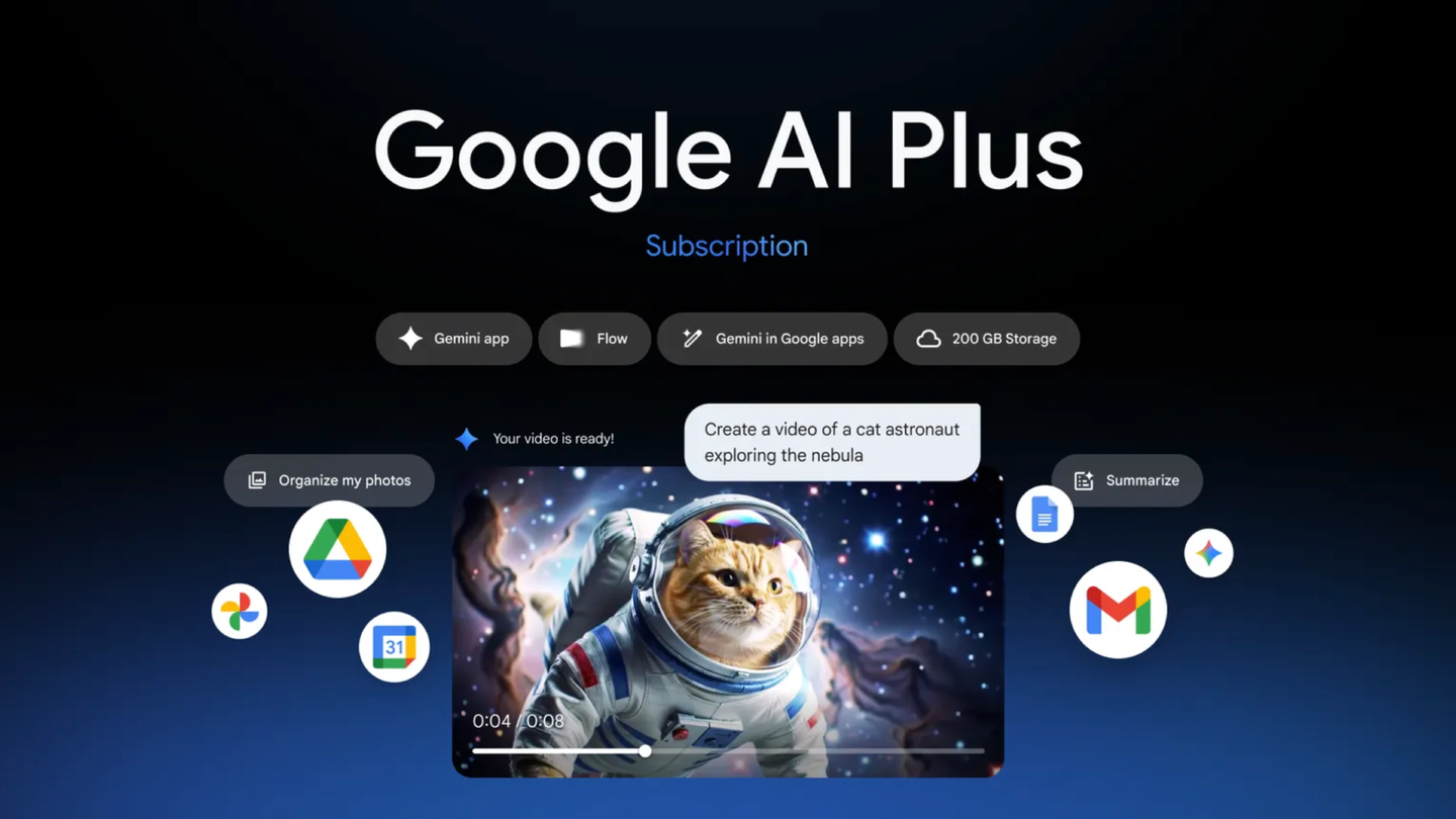 googleaiplus.max 1440x810.png Google AI Plus — our newest AI plan — is now available in 40 more countries.
