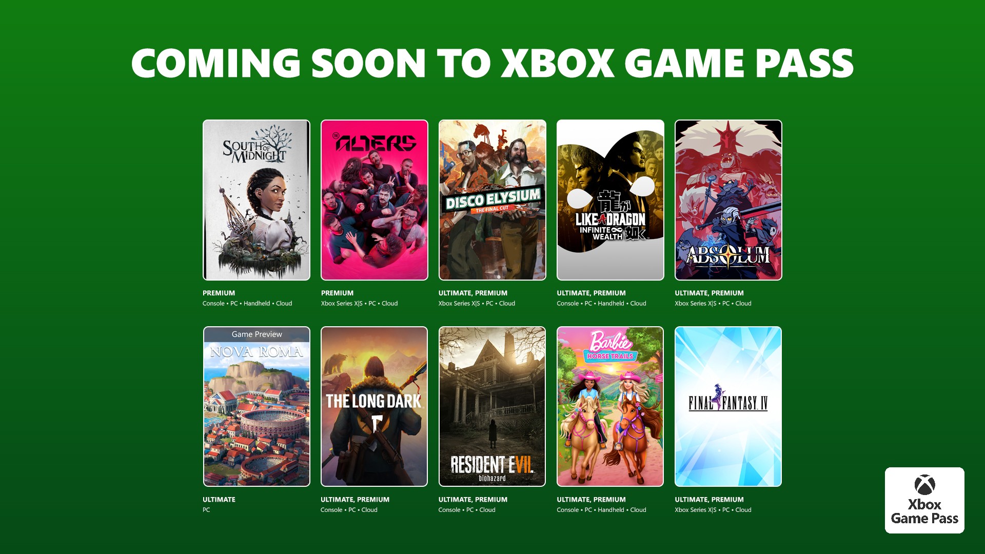 Coming to Xbox Game Pass: Disco Elysium, Resident Evil 7: Biohazard, Final Fantasy IV and More - Xbox Wire