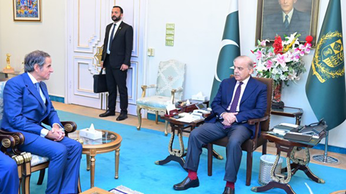 grossi sharif 0225 1140x640.jpg IAEA Director General meets Pakistan’s Prime Minister to Strengthen Collaboration on Energy, Health and Food