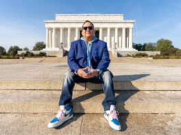 Edward Gonzales Promotes Inclusive Work Environment at NASA Edward Gonzales sitting with his hands folded on the steps in front of the Lincoln Memorial in Washington, DC.