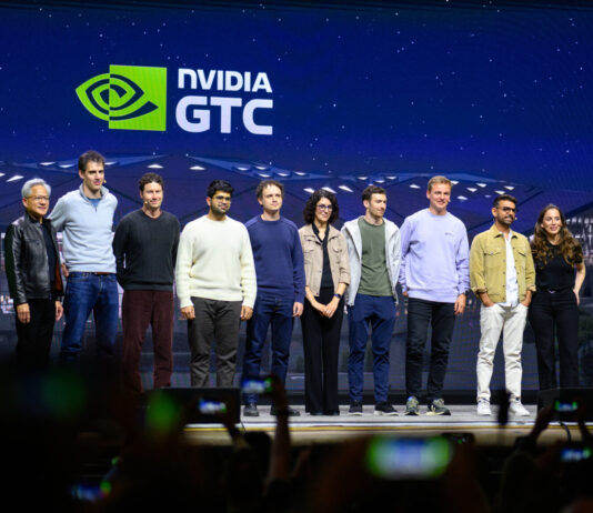 AI’s Future: A Mix of Open and Proprietary Technologies Standing from left to right: Jensen Huang, Arthur Mensch, Daniel Nadler, Aravind Srinivas, Misha Laskin, Hanna Hajishirzi, Harrison Chase, Robin Rombach, Anjney Midha, Mira Murati