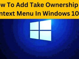 How To Add Take Ownership To Context Menu In Windows 10/11 how to add take ownership to context menu in windows 1011