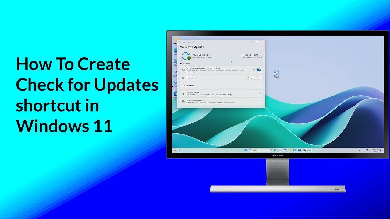 How To Create Check For Updates shortcut In Windows 11 How To Create Check For Updates shortcut In Windows 11