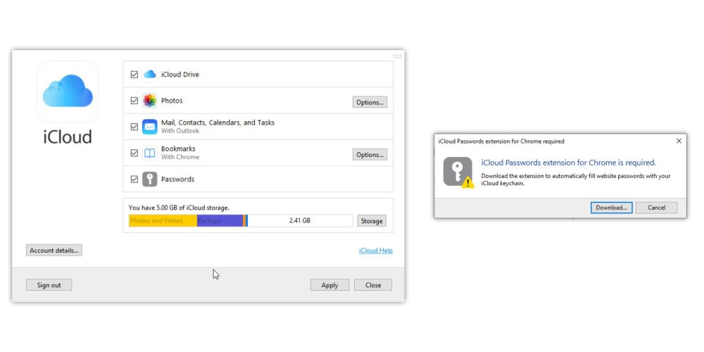 Use iCloud Passwords in Chrome for Windows