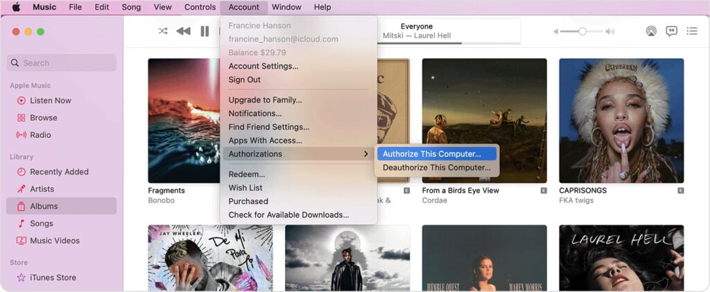 iTunes Home sharing not working in macOS Ventura