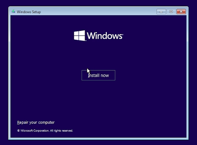 Windows Install Button