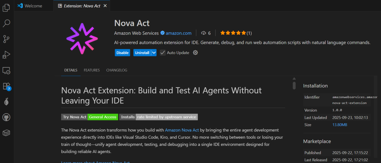 image 2 19 1260x542.png Accelerate AI agent development with the Nova Act IDE extension | Amazon Web Services