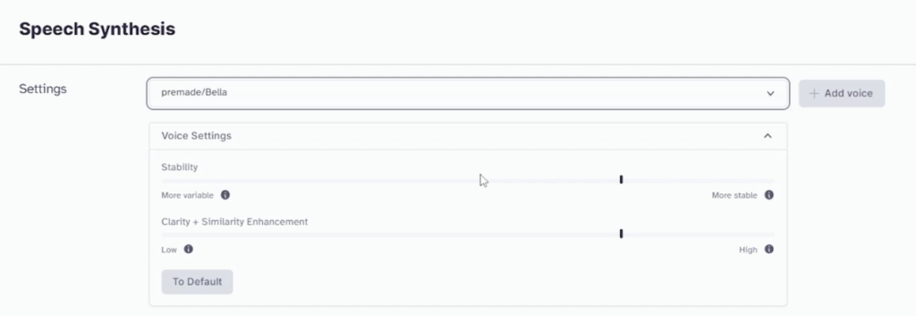 Speech Synthesis Settings