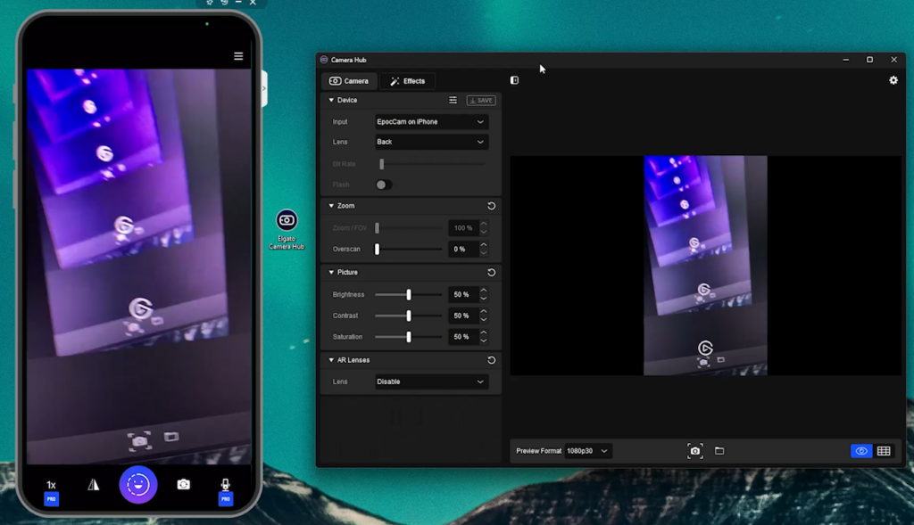 EpocCam and Camera Hub Connection