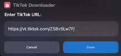 Tiktok downloader Shortcut