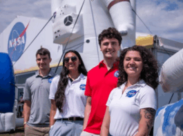 5 Strategies for an Impressive NASA Internship Application Four NASA interns pose in front of the NASA Pavilion at the EAA AirVenture Oshkosh, an annual airshow in Oshkosh, Wisconsin