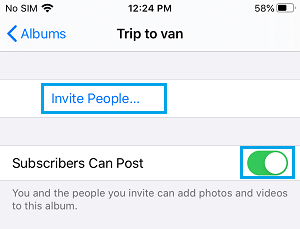 Create And Manage iCloud Shared Albums In iOS 15