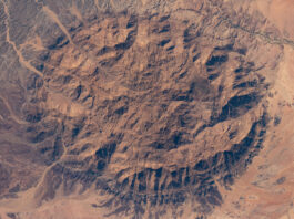 NASA Highlights Dome-Like Brandburg Massif on Namibia’s Central Coast The dome-shaped Brandburg Massif, near the Atlantic coast of central Namibia, containing Brandberg Mountain, the African nation