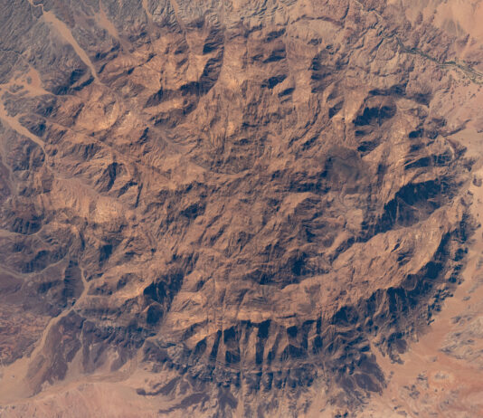 NASA Highlights Dome-Like Brandburg Massif on Namibia’s Central Coast The dome-shaped Brandburg Massif, near the Atlantic coast of central Namibia, containing Brandberg Mountain, the African nation