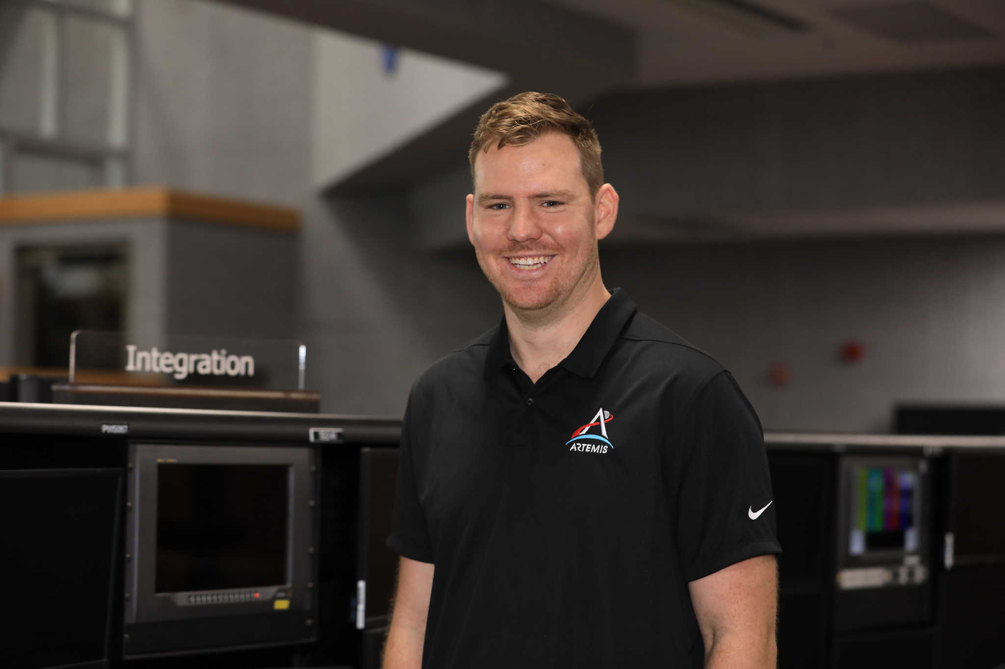 joe pavicic.jpg Image shows man smiling in black shirt with NASA