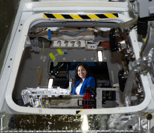 NASA Engineer Zaida HernandezNASA’s renowned team of engineers has a standout member who has recently caught the attention of both the scientific community and the public: Zaida Hernandez. Known for her exceptional skills and innovative contributions, Zaida’s journey to NASA and her ongoing projects offer a fascinating look into the cutting-edge world of space exploration.Early Life and EducationZaida Hernandez’s path to becoming a NASA engineer is a tale of determination, hard work, and an unwavering passion for science and technology. Growing up in a modest environment, Zaida was always fascinated by the stars and the mechanics of how things work. This curiosity led her to pursue a degree in Aerospace Engineering, where she excelled and quickly became known for her problem-solving abilities and innovative thinking.Career at NASAZaida joined NASA several years ago, and her impact has been profound. Her role involves working on various key projects that are critical to NASA’s mission of space exploration and technological advancement. One of her notable contributions includes her work on the Mars Rover program, where she played a pivotal role in designing and testing components that ensure the rover’s functionality in the harsh conditions of Mars.Significant ContributionsMars Rover Project: Zaida’s engineering expertise was crucial in developing the rover’s navigation system, which allows it to traverse the Martian terrain autonomously. Her work ensured that the rover could avoid obstacles and collect high-quality data, significantly advancing our understanding of the Red Planet.Satellite Development: Another significant area where Zaida has made substantial contributions is satellite technology. She has been involved in designing satellites that monitor climate change, providing critical data that helps scientists understand and address global environmental challenges.Spacecraft Innovation: Zaida’s innovative approach has led to the development of new materials and technologies that improve the durability and efficiency of spacecraft. Her work ensures that these crafts can withstand the extreme conditions of space travel, thus pushing the boundaries of what is possible in space exploration.Challenges and TriumphsZaida’s journey has not been without its challenges. As a woman in a predominantly male field, she has faced numerous obstacles. However, her resilience and dedication have helped her overcome these barriers and achieve remarkable success. Her story is not just one of personal triumph but also serves as an inspiration to young aspiring engineers, particularly women and minorities, who dream of a career in STEM (Science, Technology, Engineering, and Mathematics).Impact and RecognitionZaida Hernandez has received several accolades for her contributions to engineering and space exploration. Her work has been published in numerous scientific journals, and she is frequently invited to speak at conferences and symposiums around the world. Her contributions have not only advanced NASA’s mission but have also paved the way for future innovations in space technology.Looking AheadLooking forward, Zaida continues to work on groundbreaking projects that have the potential to revolutionize space exploration. She is currently involved in developing next-generation propulsion systems that could significantly reduce the time it takes to travel to distant planets. Her vision includes making space travel more accessible and sustainable, which could one day lead to human colonization of other planets.Good to KnowFor those interested in following in Zaida’s footsteps, there are several pathways to a career in aerospace engineering. A strong foundation in mathematics and physics is essential, as well as a willingness to continuously learn and adapt to new technologies. Internships and networking with professionals in the field can also provide valuable experience and open up opportunities for aspiring engineers.Reaction to Zaida’s AchievementsZaida Hernandez’s achievements have been met with widespread admiration and respect within the scientific community. Colleagues praise her for her technical expertise, innovative mindset, and leadership qualities. Her journey is a testament to what can be achieved with passion, dedication, and a commitment to pushing the boundaries of human knowledge.In conclusion, Zaida Hernandez stands as a beacon of inspiration in the field of aerospace engineering. Her contributions to NASA and her ongoing efforts to advance space technology highlight the incredible impact one individual can have on the future of space exploration. For more detailed information on her projects and career, you can visit NASA’s official website.
Zaida Hernandez, a hispanic woman with long wavy brown hair and dark brown eyes, smiles brightly at the camera while sitting inside a mock up of NASA