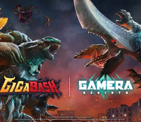 GigaBash Adds Gamera DLC with Two Fresh Characters gigabash key art