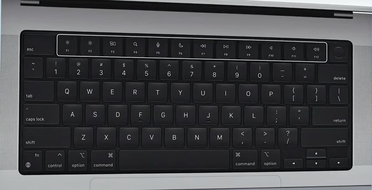 return of top row in keyboard