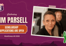 Kim Parsell Memorial Scholarship Now Available for WordCamp US 2026 Kim Parsell Memorial Scholarship Opens for WordCamp US 2026