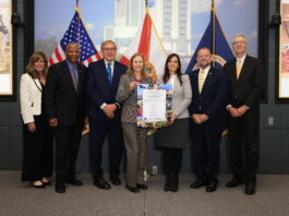 Florida’s Space Industry Enters New Era with NASA’s Kennedy Kennedy Space Center Director and charter members of the Florida University Space Research Consortium signed a memorandum of understanding on Jan. 8, 2025. Comprised of the University of Florida, Embry-Riddle Aeronautical University, and University of Central Florida, the consortium was designated in 2024 as the state’s official space research entity, making Florida the only state with a university consortium affiliated with one of NASA’s centers. This critical milestone in a one-of-a-kind partnership to advance research, technology development, education, and communication between the spaceport and the state’s growing space industry. From left: Jennifer Kunz, Associate Director, Technical, Kennedy Space Center; Kelvin Manning, Deputy Director, Kennedy Space Center; Dr. Kent Fuchs, Interim President, University of Florida; Janet Petro, Director, Kennedy Space Center; Jeanette Nuñez, Florida Lieutenant Governor; Dr. Alexander Cartwright, President, University of Central Florida; Dr. Barry Butler, President, Embry-Riddle Aeronautical University.