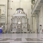 Artemis II Orion Service Module Ready for NASA Launch The Artemis II Orion spacecraft sits in the transfer aisle in the Neil A. Armstrong Operations and Checkout Building at NASA’s Kennedy Space Center in Florida following the installation of three spacecraft adapter jettison fairings on Wednesday, March 19, 2025. The fairings encapsulate the service module protect the solar array wings, shielding them from the heat, wind, and acoustics of launch and ascent, plus help redistribute the load between Orion and the massive thrust of the SLS (Space Launch System) rocket during liftoff and ascent. Once the spacecraft is above the atmosphere, the three fairing panels will separate from the service module reducing the mass of the spacecraft.