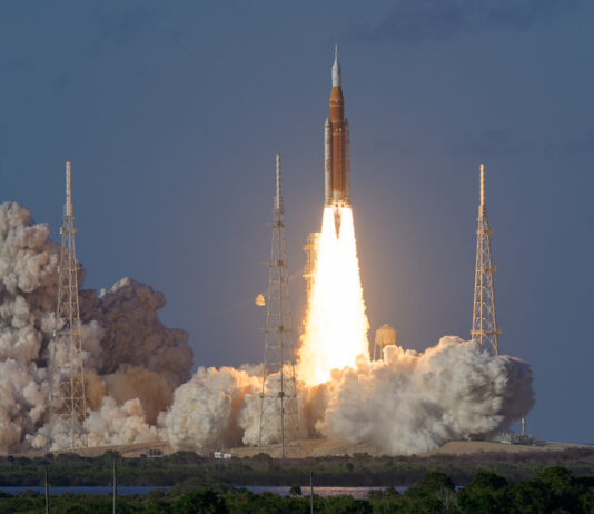 NASA Sends Astronauts on Historic Artemis Moon Mission – Liftoff! The SLS (Space Launch System) launches with the Artemis II crew aboard the Orion spacecraft on April 1, 2026 at NASA