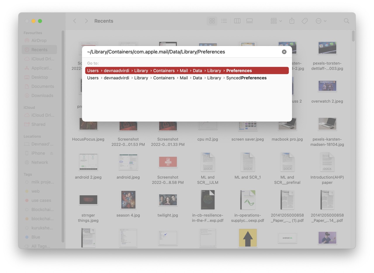Mail on macOS Monterey