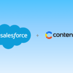 Salesforce to Acquire Contentful in Strategic Move for Digital Experience Salesforce and Contentful logos on a light blue gradient background.