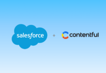 Salesforce to Acquire Contentful in Strategic Move for Digital Experience Salesforce and Contentful logos on a light blue gradient background.