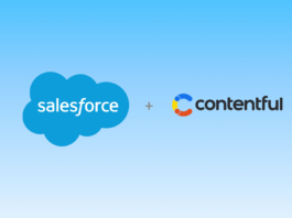 Salesforce to Acquire Contentful in Strategic Move for Digital Experience Salesforce and Contentful logos on a light blue gradient background.