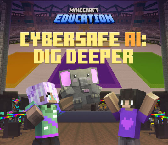 Safer Internet Day: Exploring AI through Minecraft Education CyberSafe AI Hero Image