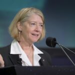 NASA Deputy Chief to Win 2025 National Space Honor NASA Deputy Administrator Pam Melroy gives keynote remarks during the 37th Space Symposium, Tuesday, April 5, 2022, in Colorado Springs, Colorado. Photo Credit: (NASA/Bill Ingalls)
