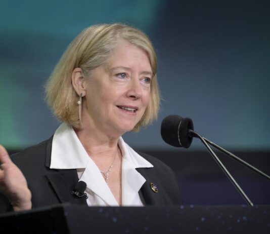 NASA Deputy Chief to Win 2025 National Space Honor NASA Deputy Administrator Pam Melroy gives keynote remarks during the 37th Space Symposium, Tuesday, April 5, 2022, in Colorado Springs, Colorado. Photo Credit: (NASA/Bill Ingalls)