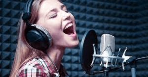 recording your voice for a video
