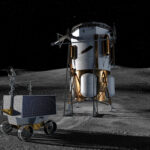 NASA Chooses Blue Origin for Moon South Pole VIPER Mission This artist’s concept shows Blue Origin’s Blue Moon Mark 1 lander and NASA’s VIPER (Volatiles Investigating Polar Exploration Rover) on the lunar surface.