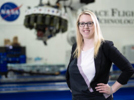 NASA’s Casey Wolfe: Embodying the Spirit of Artemis Casey Wolfe is developing and producing the next generation payload adapter for NASA’s SLS (Space Launch System) super-heavy lift rocket. The adapter is made with some of the world’s most advanced composite manufacturing techniques.