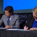 NASA Fosters Student STEM Education with Fresh Collaboration President and CEO of the Hispanic Heritage Foundation Jose Antonio Tijerino, left, and NASA Deputy Administrator Pam Melroy, sign a Space Act Agreement between the HHF and NASA to collaborate and expand STEM opportunities for Latino K-12 and university students and reduce barriers to agency activities and opportunities, Monday, Sept. 30, 2024, at the NASA Headquarters Mary W. Jackson Building in Washington.