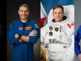 NASA Reveals SpaceX Crew-13 Roles for Upcoming Space Station Mission Compilation of four astronaut portraits that make up NASA