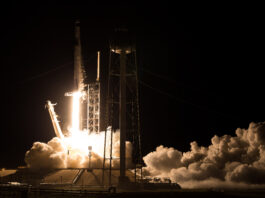 Public Invited to Virtually Join NASA for SpaceX Crew-9 Launch Image shows a SpaceX Falcon 9 rocket lifting off from Launch Complex 39A. A Dragon spacecraft is carrying